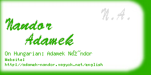 nandor adamek business card